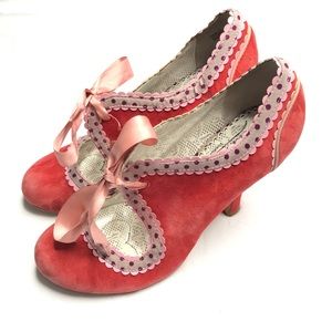 Glamville Pin-Up Ribbon Heels Poetic License Sz 9
